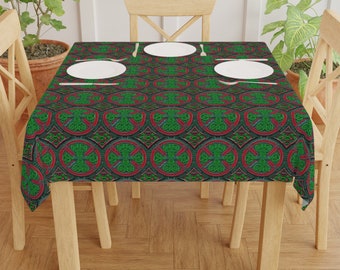 Viking, Yule, Celtic, Rune Knotwork Tablecloth Christmas Table Holiday Decorations House warming pagan wiccan witchy