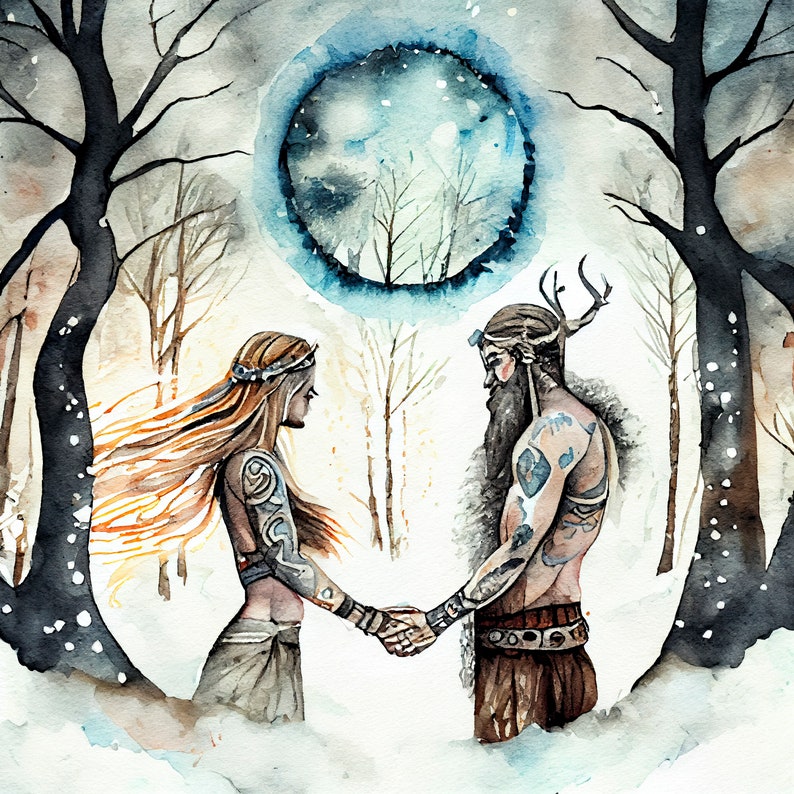 Viking Couple Valentines Day Last Minute Instant Digital Download Printable Card AND ENVELOPE Viking Couple image 9