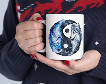 Solstice Viking Wolf Norse Watercolor Christmas Hot Chocolate Cider Yule Pagan Heathen Balance Witch Wiccan Tea