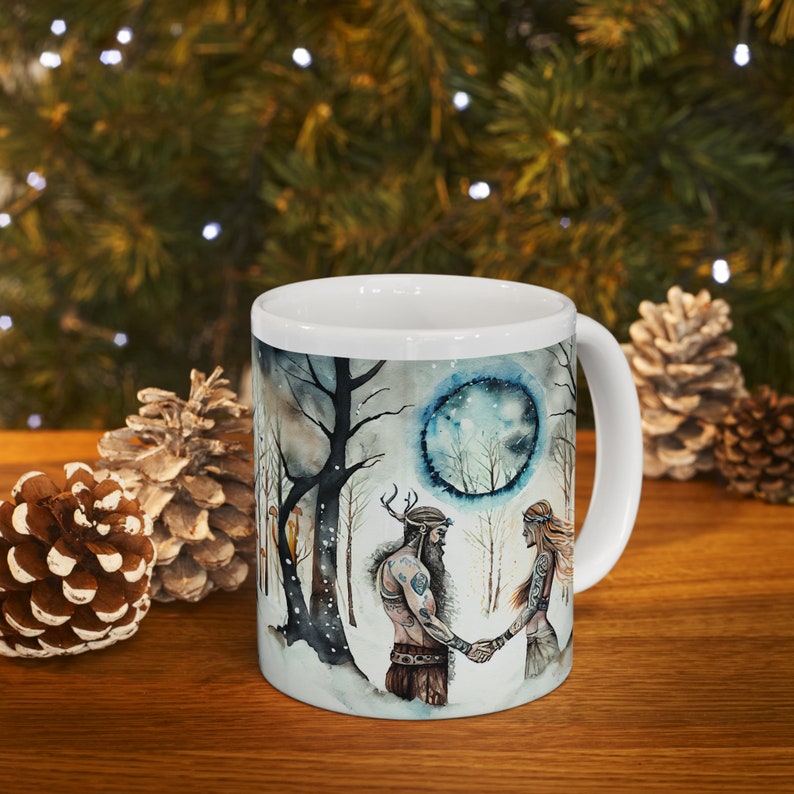 Winter Solstice Hot Cider Mulled Wine Cup Viking Pagan Wiccan Yule Viking Celtic Inspired Design image 9