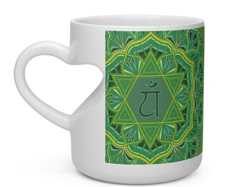 Heart Chakra Mug | Yoga Mug | Meditation Mug | Tea Mug | Coffee Mug | Morning Anahata