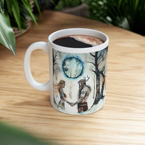 Winter Solstice Hot Cider Mulled Wine Cup Viking Pagan Wiccan Yule Viking Celtic Inspired Design image 8