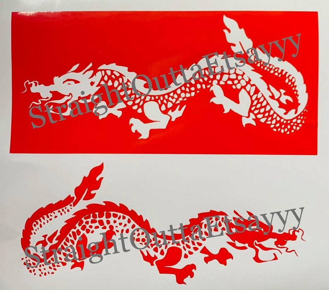 Chinese Dragon Style Stencils Set of 2 Various Sizes Quality Multi Use