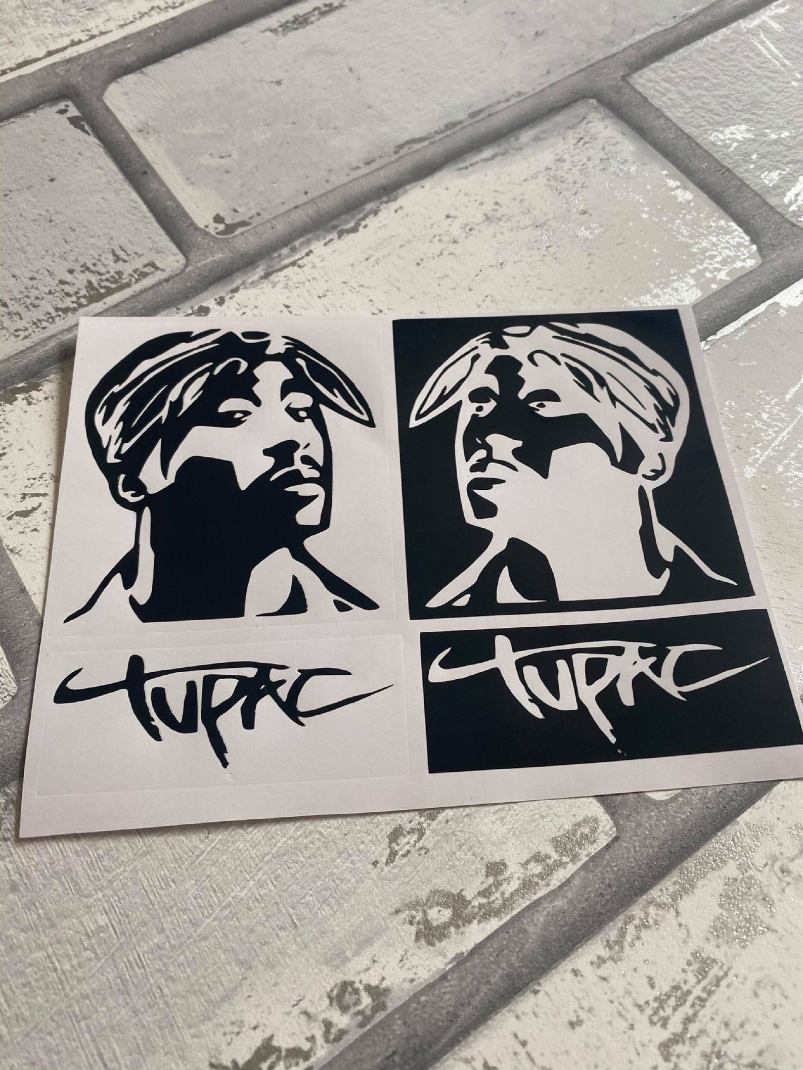 Custom Tupac Sneaker Shoe Trainer Stencils Quality Vinyl Etsy