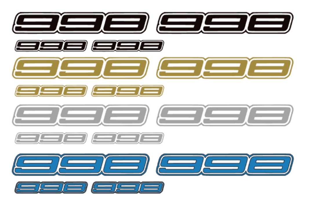 998 Quality Vinyl Decals X 4 Motorcycle Stickers Universal Fit - Etsy