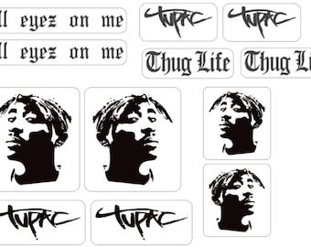 2 Pac Shakur Westside Rap Custom Sneaker Stencil Kit | Trainer Stencils Quality Vinyl Stencil Graphics For Painting | Airbrushing | Etching