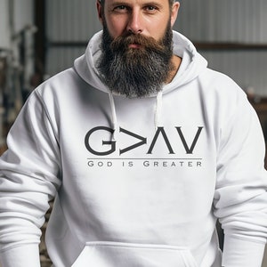 God is Greater than The Highs and Lows Sweatshirt, Bible Quote Sweater, Motivational Christian Quote Sweater Cozy Fathers Day Gift