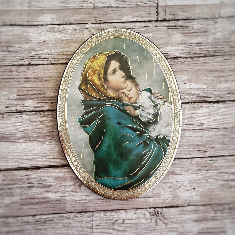 Madonna of the Streets Icon With Gold and Silver Foil on Wood, 6 X 4 - Etsy