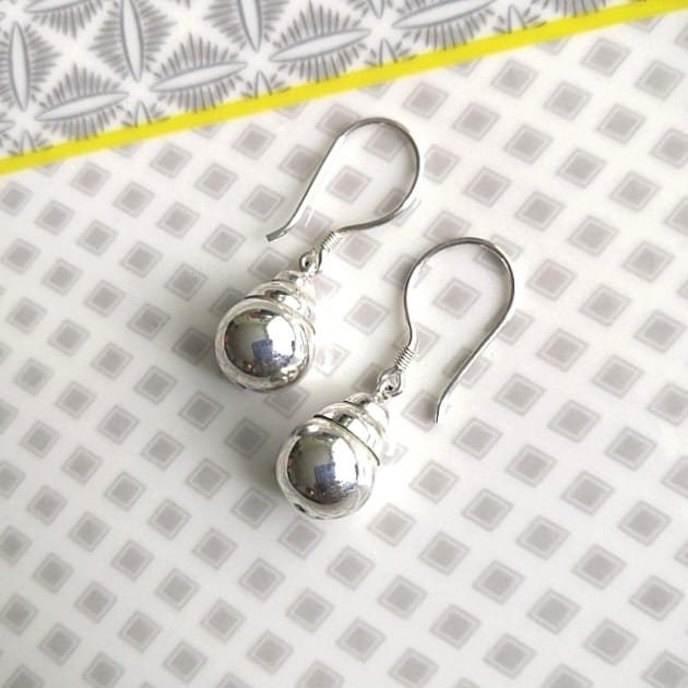 Boucles D'Oreilles Puces Perles 10mm Argent 925/1000 - Bijouxia - Neuf Avec étiquette