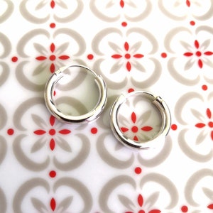 Creole earrings silver 925/1000 Diameter 16mm