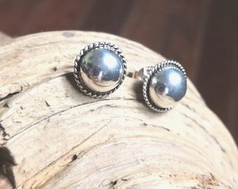 Silver chip earrings 925/1000 oxidized