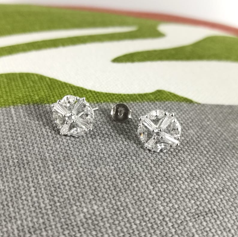 Silver chip earrings 9251000 Rhodi\u00e9 Zirconium Oxyde