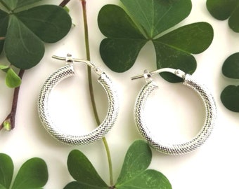 Boucles d’oreilles Créoles argent 925/1000 Diamètre 20mm