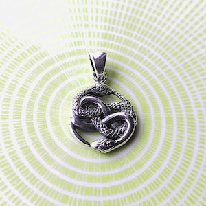 Pendant Silver 925/1000 oxidized Snake