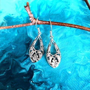Silver earrings 925/1000 oxidized
