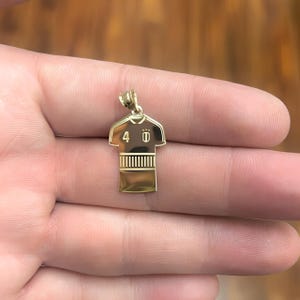 Solid Gold Personalized 10K/14k Soccer Jersey Necklace With Name And Number | Silver Sports Team Pendant Gifts For Him Her | Sport dad Gifts