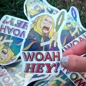 Marcille “WOAH HEY!” Sticker - Dungeon Meshi | Delicious in Dungeon