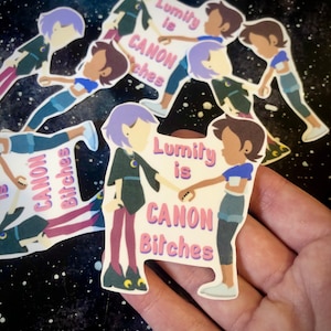 Lumity Is Canon B*tches Sticker - The Owl House Luz x Amity