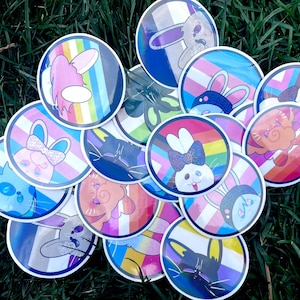 LGBTQ+ Pride Bunny Stickers