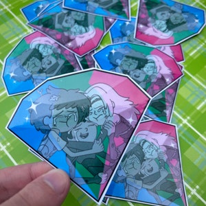 Amphibia All In - Calamity Trio Gem - Anne Sasha Marcy Reunion - Stickers