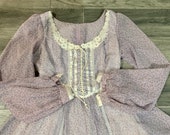 Vintage Gunne Sax Dress Violet Calico