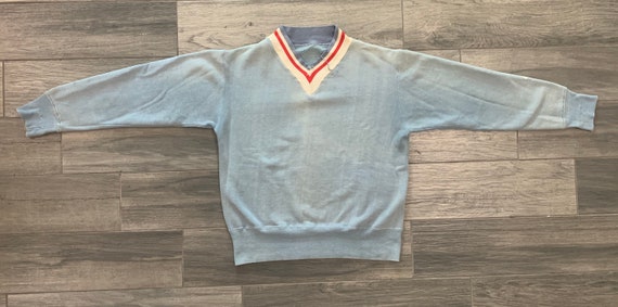 Vintage 1940s ‘50s Cotton V neck Sweatshirt
