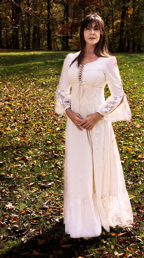 Vintage Black Label Gunne Sax Dress Linen