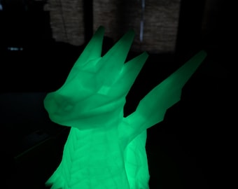 Low Poly Dragon Lamp