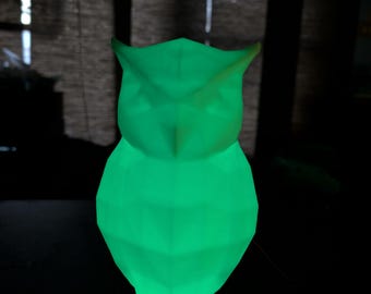 Low Poly Owl Lamp