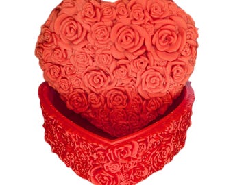 3D Printed Rose Heart Box – Valentine's Day Ring Holder