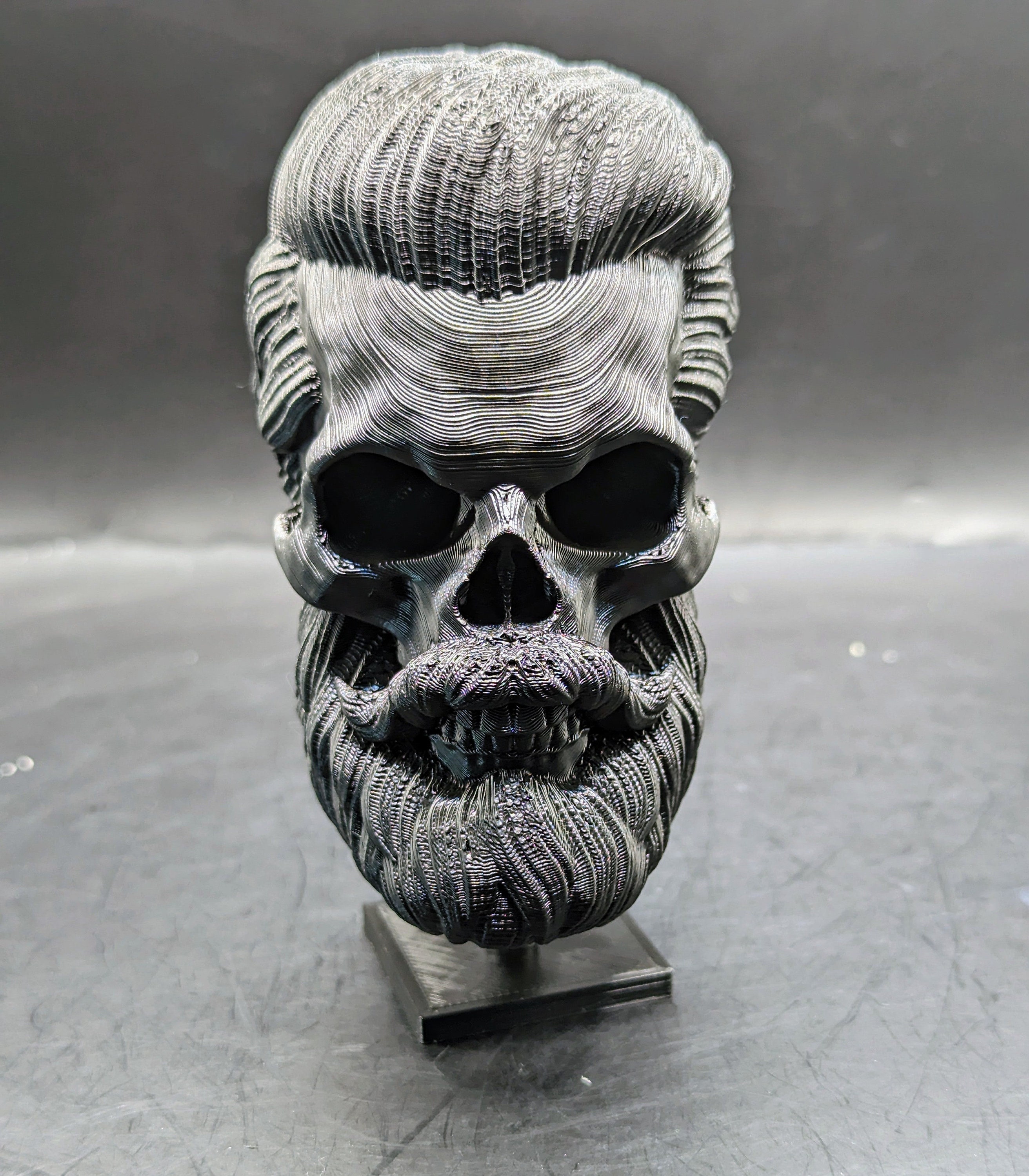 3D Printed Bearded Skull - Rogi Studios Design - Etsy