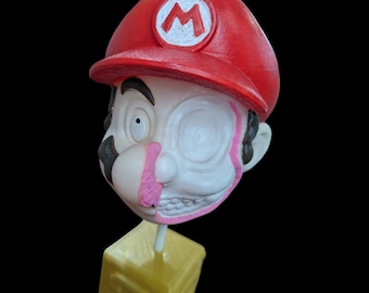 Zombie Mario Figure: 3D Printed, Hand Painted