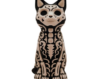 3D Printed Skeleton Cat, Day of the Dead Decor