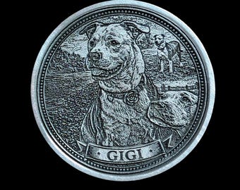 Custom Laser Engraved Personalized Coin - Bespoke Commemorative Challenge Coin - Double-Sided Metal Token - 40mm