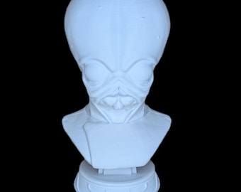 Figrin D'an Bith Bust – Star Wars Cantina Band Fan Art – Detailed 3D Printed Musician Sculpture