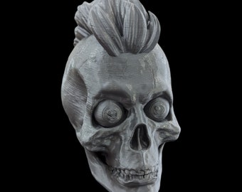 3D Printed Mohawk Skull: Craig Ferguson Robot Inspired