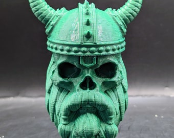 3D Printed Viking Skull with Helmet