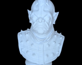 Bom Vimdin Bust – Advozse Cantina Mercenary Fan Art – High Detail 3D Printed Star Wars Sculpture