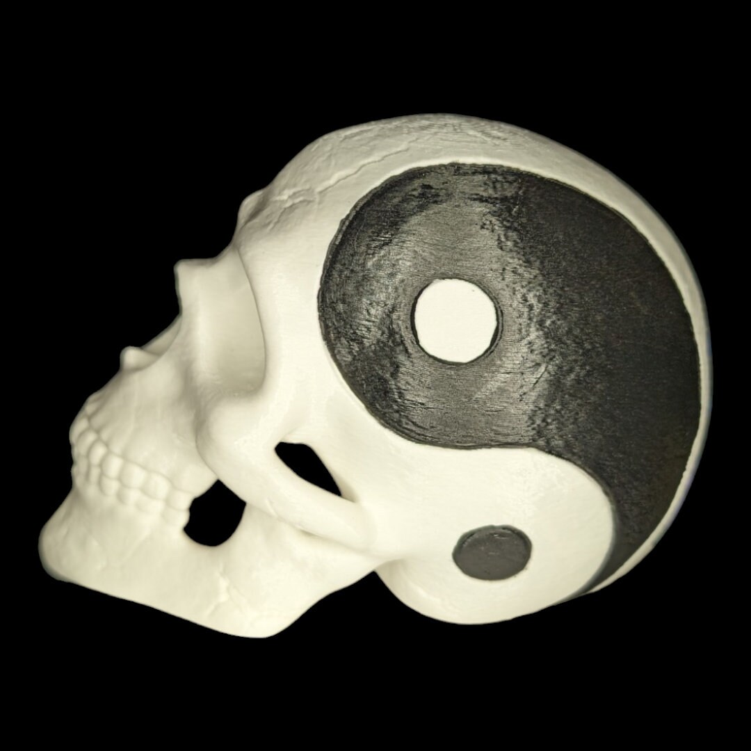 Yin Yang Skull - Etsy