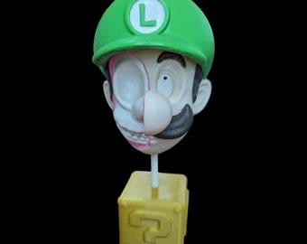 Zombie Luigi Figurine: 3D Printed, Hand-Painted