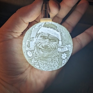 Custom lithophane sphere, Christmas ornaments