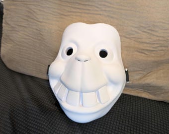 3D Printed Grinch "Who Disguise" Mask (White/DIY Paintable) - Perfect for Cosplay, Halloween, & Holiday Photos