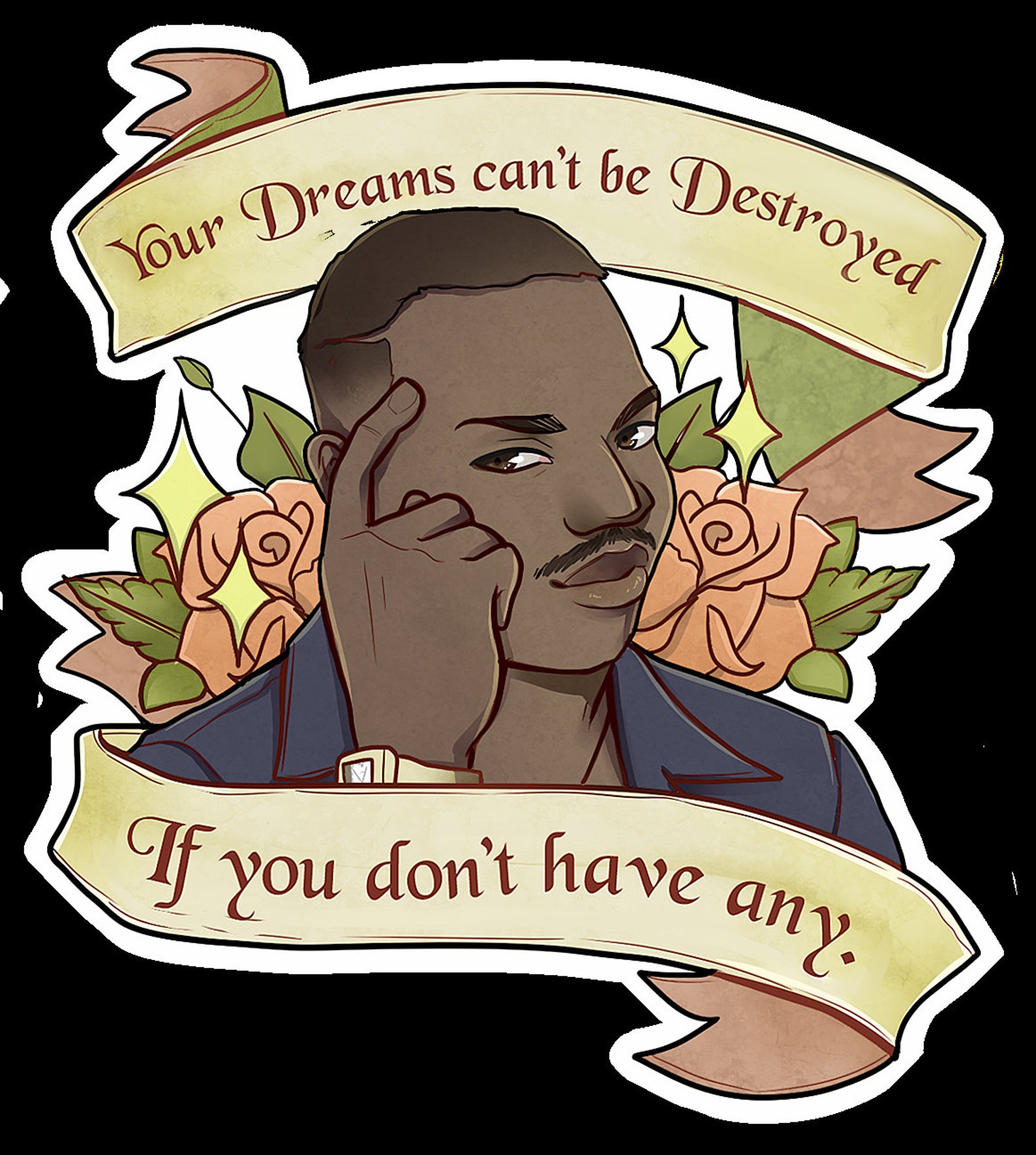 Tapping Head Guy Meme Sticker Etsy