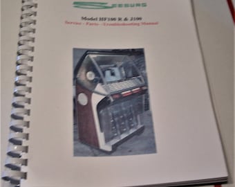 Seeburg HF100R -  J - JL - Jukebox Manual. This manual is used for R 100 and J 100 models   Service - Parts - Troubleshooting Manual