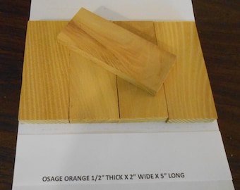 Knife Scales * craft wood 5 pieces Osage Orange 1/2 x 2 x 5