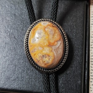 Agate Jade Bola BOLO Tie for Men or Women Groomsmen Bridegroom Wedding Necklace - Braided Rope - Western Cowboy Necktie