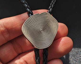 Metal Annual Rings Mens Groomsmen Bridegroom Bola BOLO Tie - Wedding Necklace - Western Cowboy Necktie