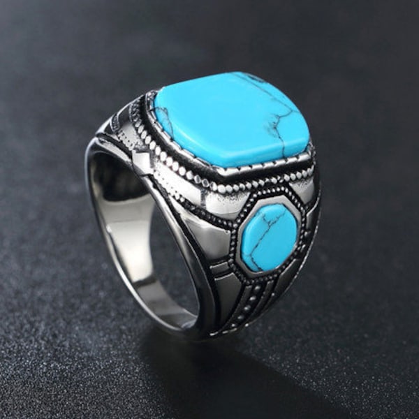 Mens Turquoise Ring Etsy