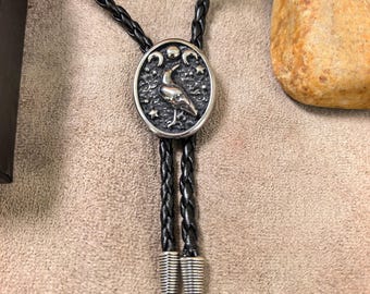 Moon Star & Corw Bolo Tie – Western Stainless Steel Necktie - Wedding Necklace Gift for Him Her