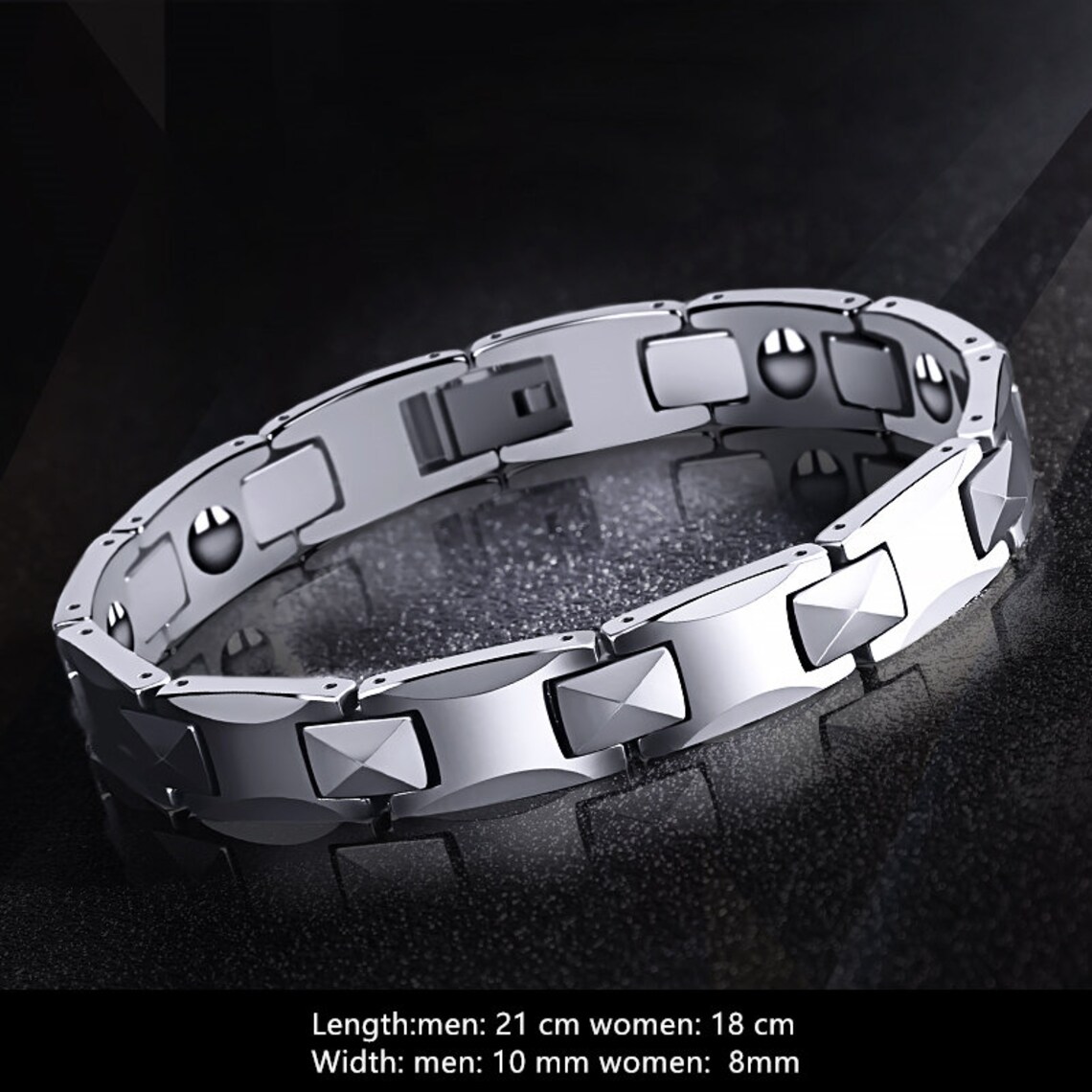 9MM Silver Tungsten Carbide Bracelet for Men Women Etsy